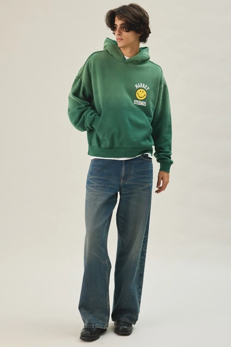 Market Studios X Smiley Lockup Graphic Hoodie Sweatshirt