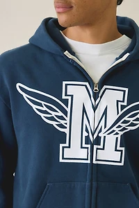 Misters M-Wing Graphic Zip-Up Hoodie Sweatshirt