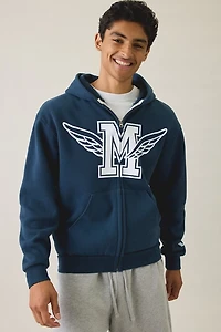Misters M-Wing Graphic Zip-Up Hoodie Sweatshirt