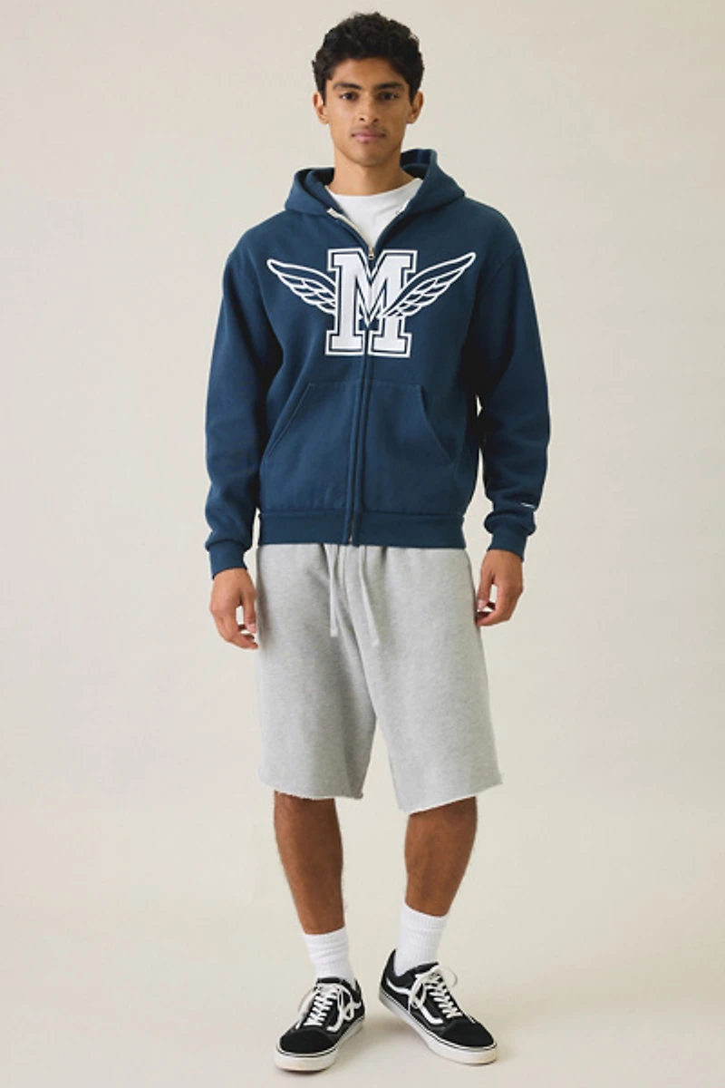 Misters M-Wing Graphic Zip-Up Hoodie Sweatshirt