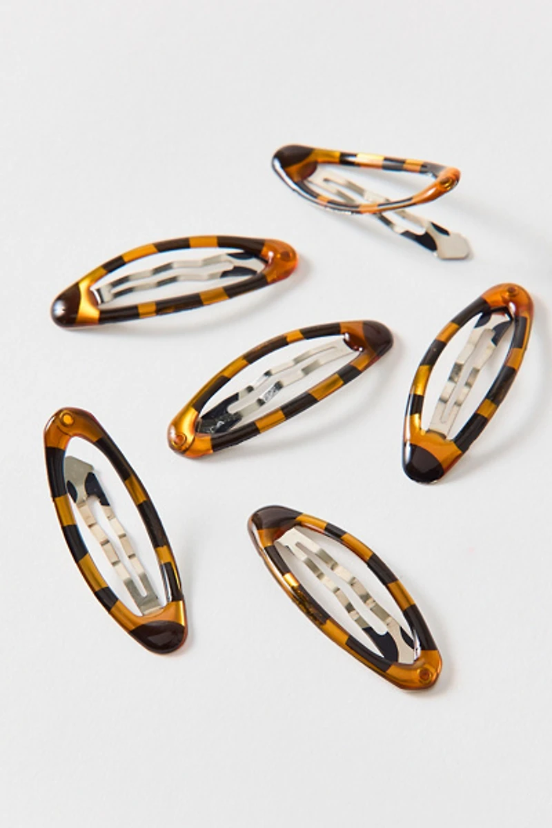 Tortoise Oval Snap Clips Set