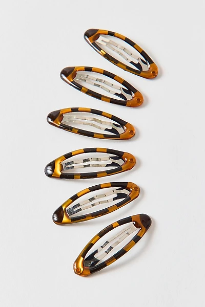 Tortoise Oval Snap Clips Set