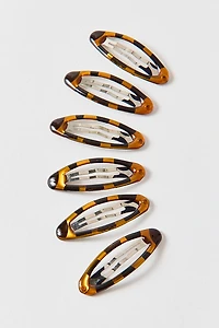 Tortoise Oval Snap Clips Set