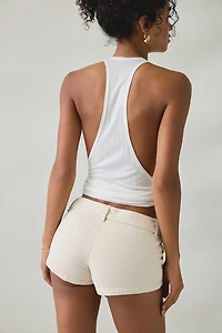 Lioness Afterglow Belted Low-Rise Mini Shorts