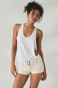 Lioness Afterglow Belted Low-Rise Mini Shorts