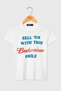 Junk Food Sell 'Em With That Budweiser Smile Tee