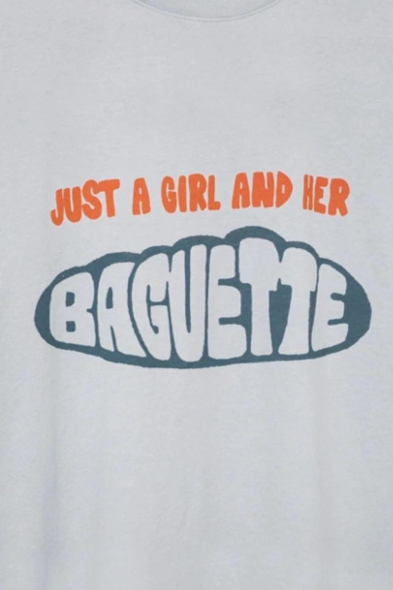 Junk Food Just a Girl and Her Baguette Tee