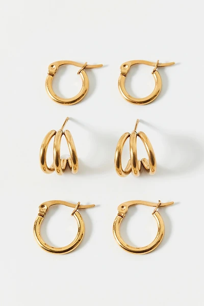 Soyoon Waterproof Mini Hoop Earrings Set