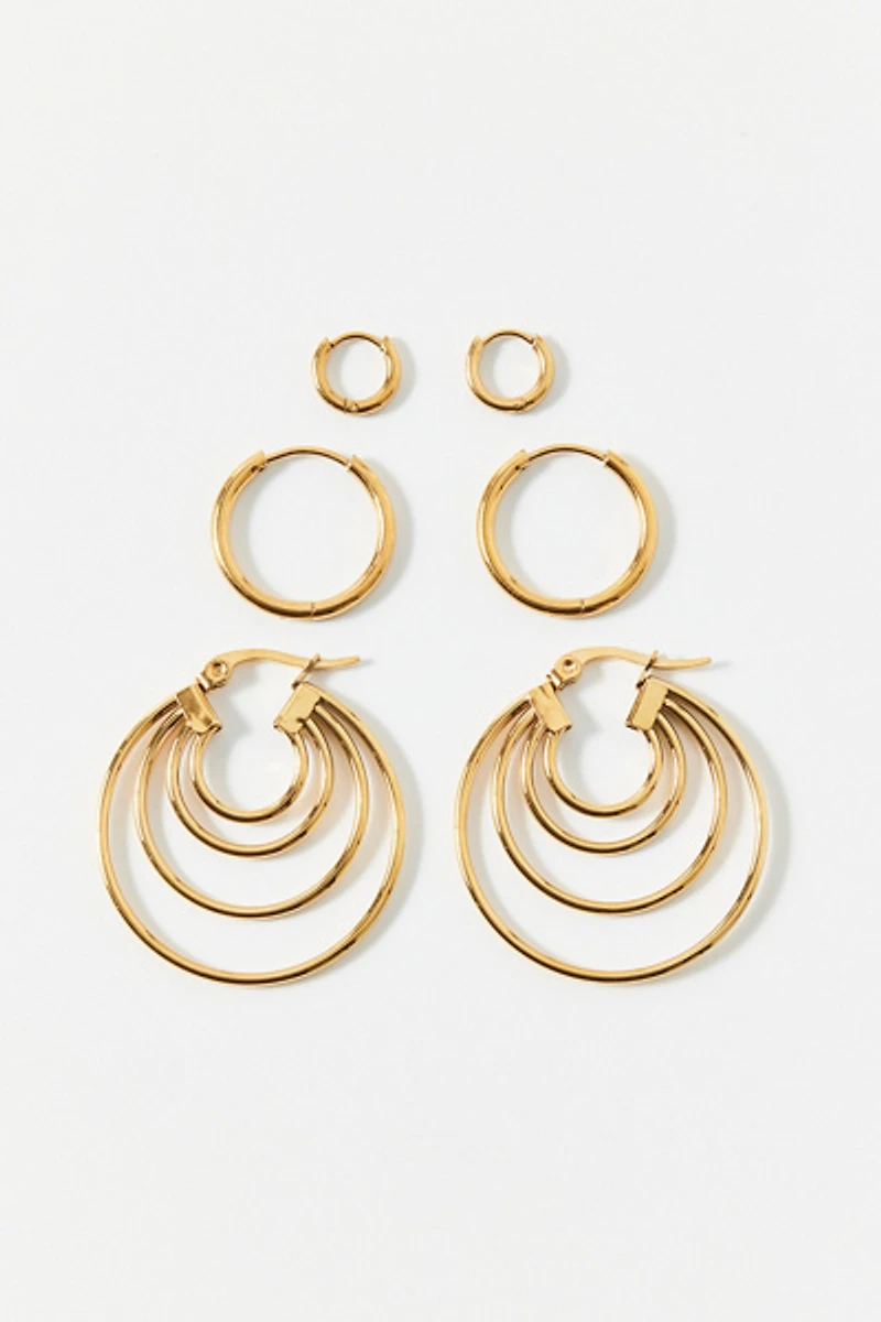 Alice Essential Waterproof Hoop Earrings Set