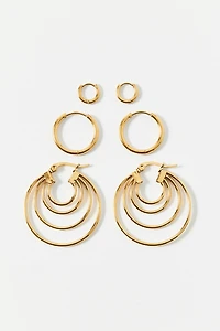 Alice Essential Waterproof Hoop Earrings Set