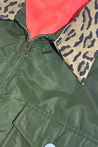 Vintage 1970's Mask Cropped Reversible Leopard Print Collar Jacket