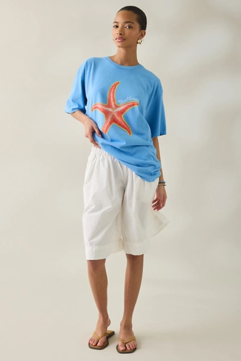 Mallorca Starfish Graphic Oversized T-Shirt Dress