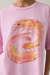 Shimp Graphic Oversized T-Shirt Dress