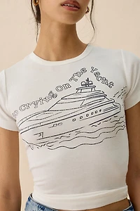 No Crying On The Yacht Graphic Slim Tee