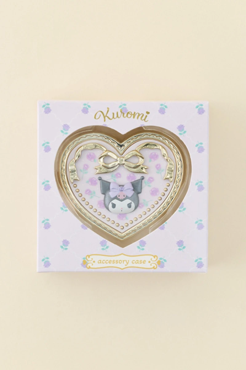 Sanrio Japan Originals Kuromi Heart Shaped Mirror Compact Case
