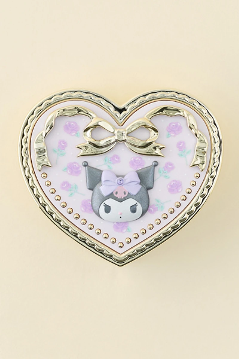 Sanrio Japan Originals Kuromi Heart Shaped Mirror Compact Case