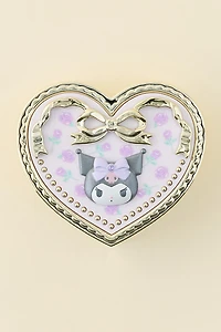 Sanrio Japan Originals Kuromi Heart Shaped Mirror Compact Case