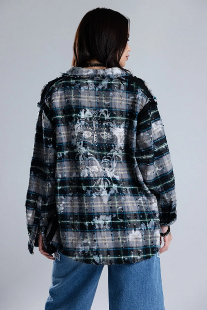Miss Me Malice Plaid Top