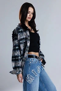 Miss Me Malice Plaid Top