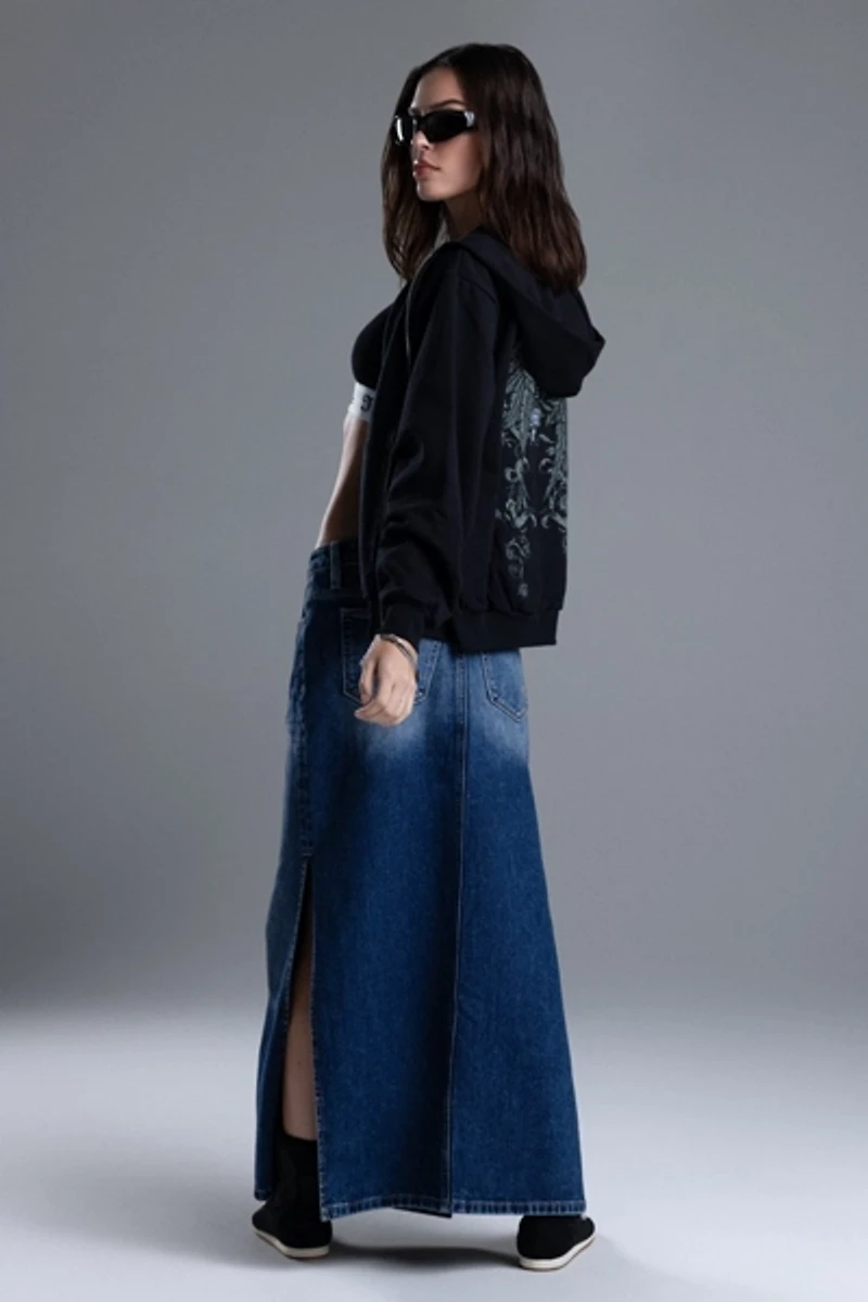 Miss Me Dejah Denim Maxi Skirt