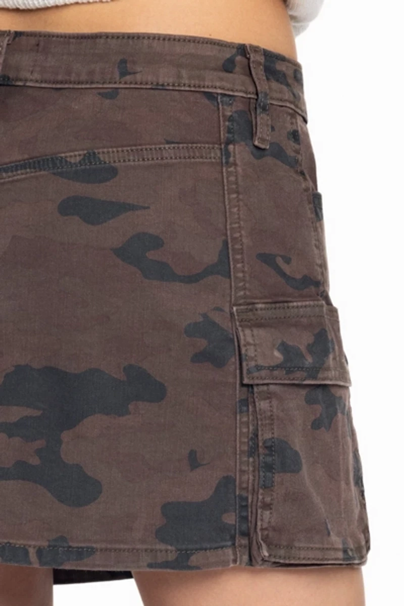 Miss Me Harlee Low Rise Camo Skirt