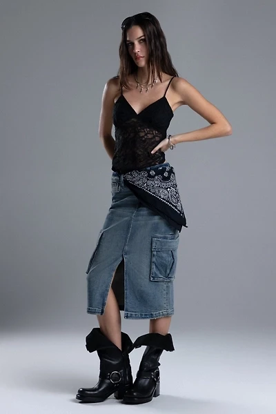 Miss Me Karla Cargo Midi Skirt
