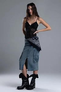 Miss Me Karla Cargo Midi Skirt