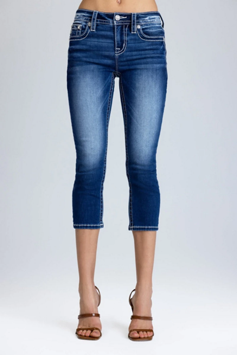 Miss Me Ellora Fleur Capri Jeans