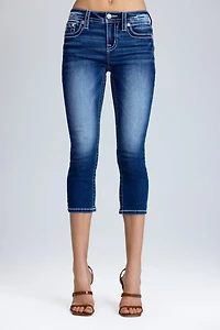 Miss Me Ellora Fleur Capri Jeans