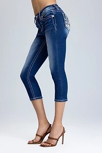 Miss Me Ellora Fleur Capri Jeans