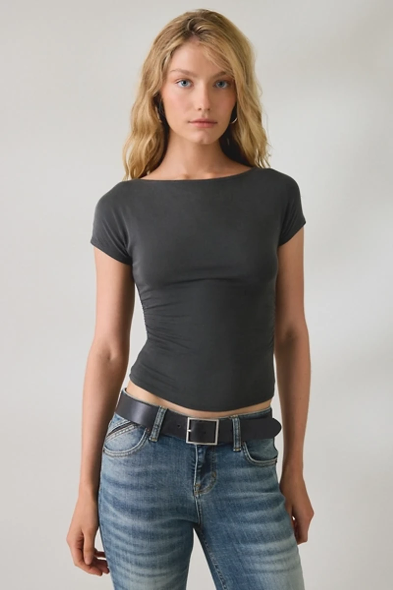 BDG Seb Cap Sleeve Boatneck Tee
