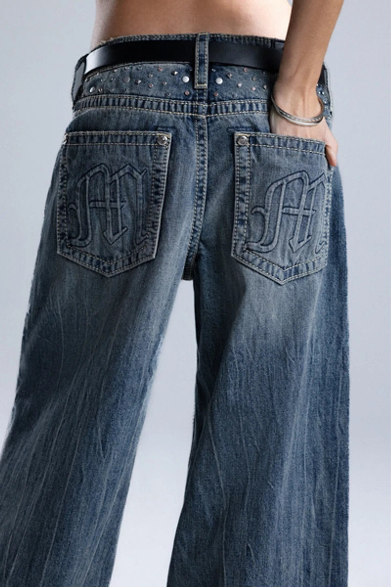 Miss Me Harmony Studded Baggy Jeans