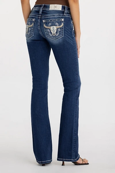 Miss Me Calista Longhorn Bootcut Jeans