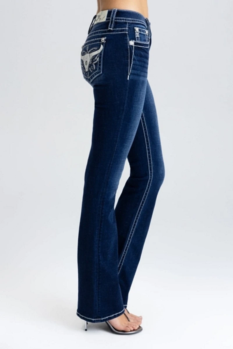 Miss Me Kasey Longhorn Bootcut Jeans