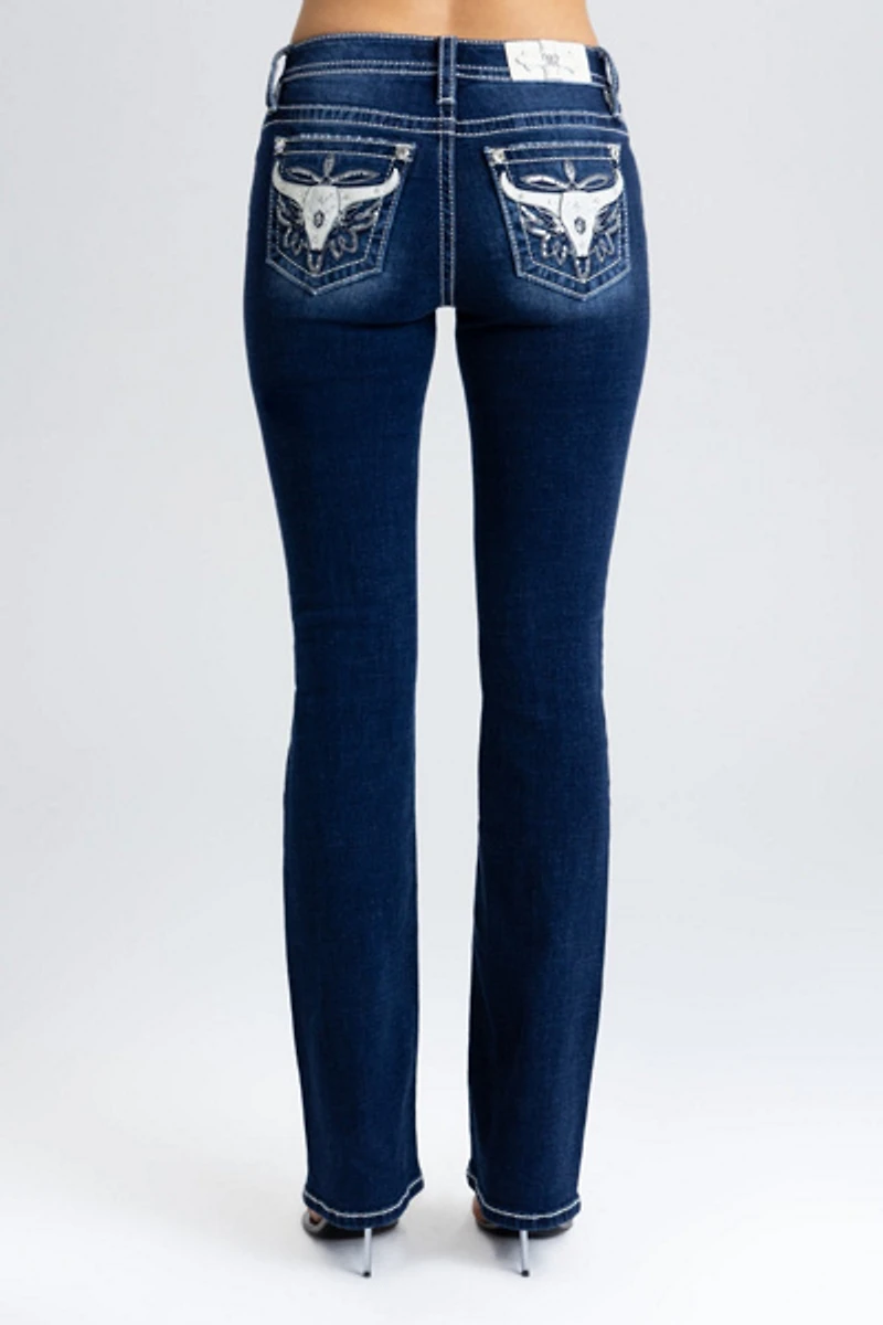 Miss Me Kasey Longhorn Bootcut Jeans