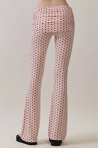 Personal Code Polka Dot Print Foldover Flare Pants
