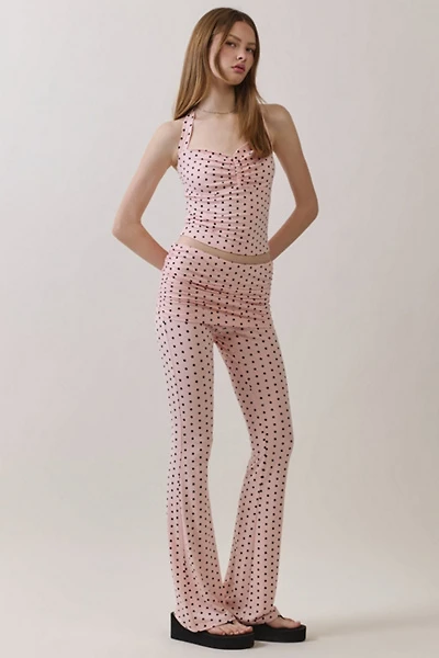 Personal Code Polka Dot Print Foldover Flare Pants