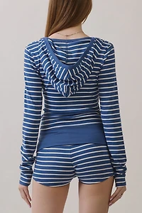 Personal Code Shiloh Stripe Long Sleeve Hooded Top