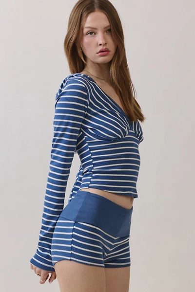 Personal Code Shiloh Stripe Long Sleeve Hooded Top
