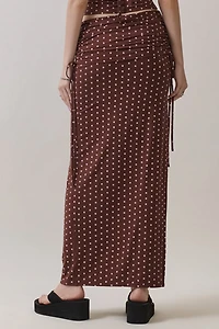 Personal Code Polka Dot Foldover Maxi Skirt