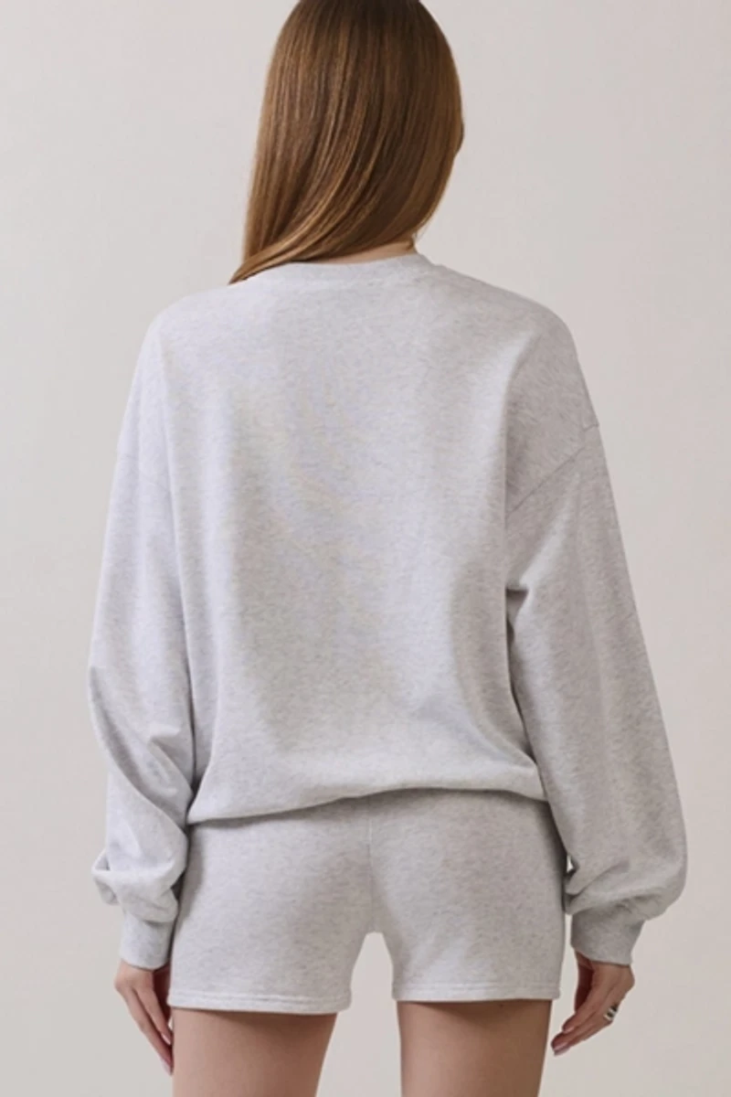Personal Code Los Angeles French Terry Crewneck Top