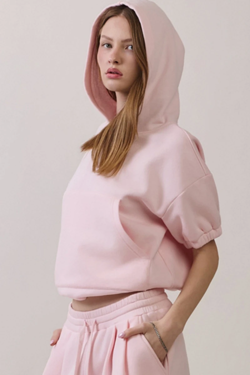 Personal Code Juno Short Sleeve Fleece Hoodie