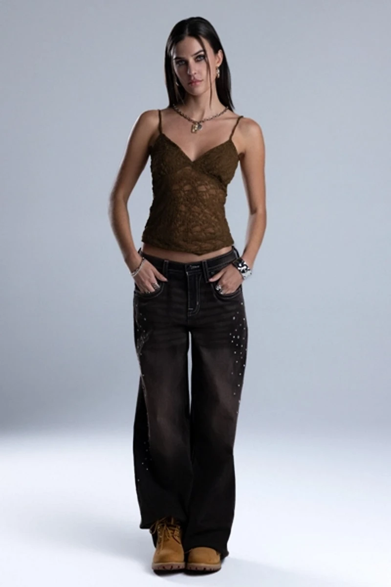 Miss Me Eliana Lace Tank Top
