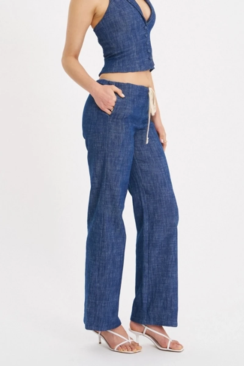 Miss Circle Raffaella Cotton Denim Straight Leg Pants