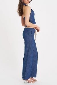 Miss Circle Raffaella Cotton Denim Straight Leg Pants