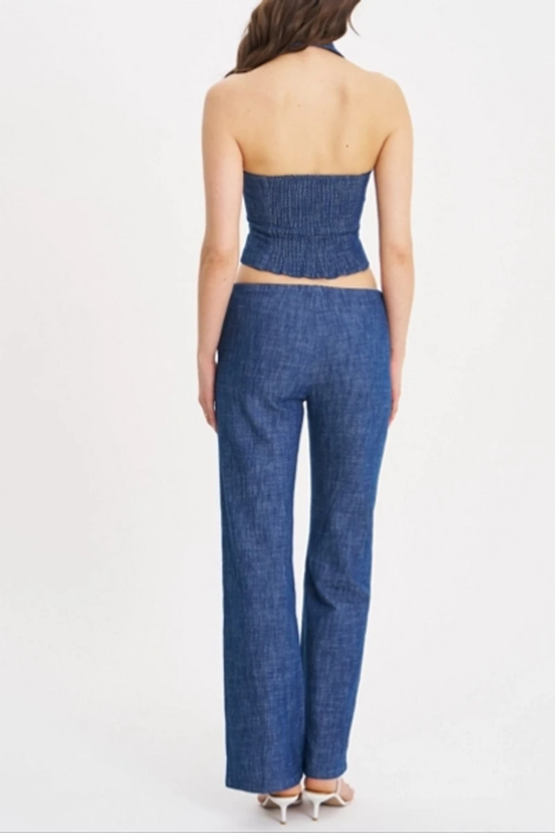 Miss Circle Raffaella Cotton Denim Straight Leg Pants