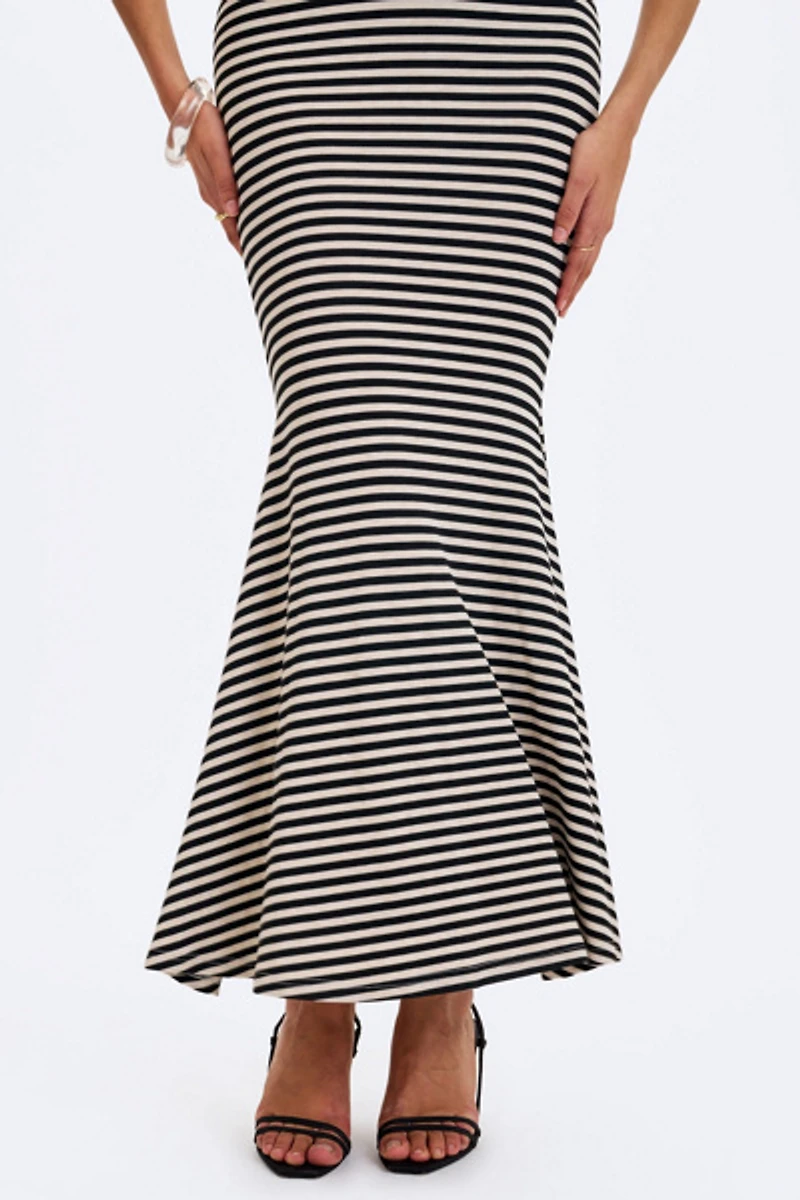 Miss Circle Hannah Lyocell Jersey Striped Mermaid Maxi Dress