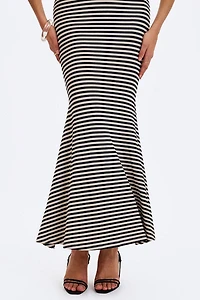 Miss Circle Hannah Lyocell Jersey Striped Mermaid Maxi Dress
