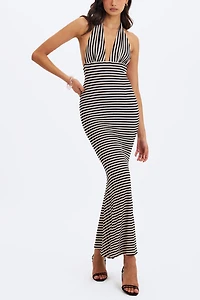 Miss Circle Hannah Lyocell Jersey Striped Mermaid Maxi Dress
