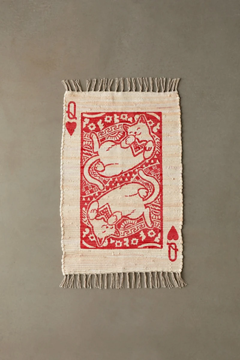 Cat Of Hearts Printed Rug